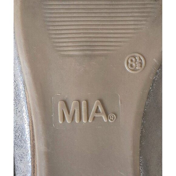 MIA Sandals Cutout Peep Toe Lace Up Gold/ Taupe Comfort Ladies Size 8.5M - Picture 8 of 9